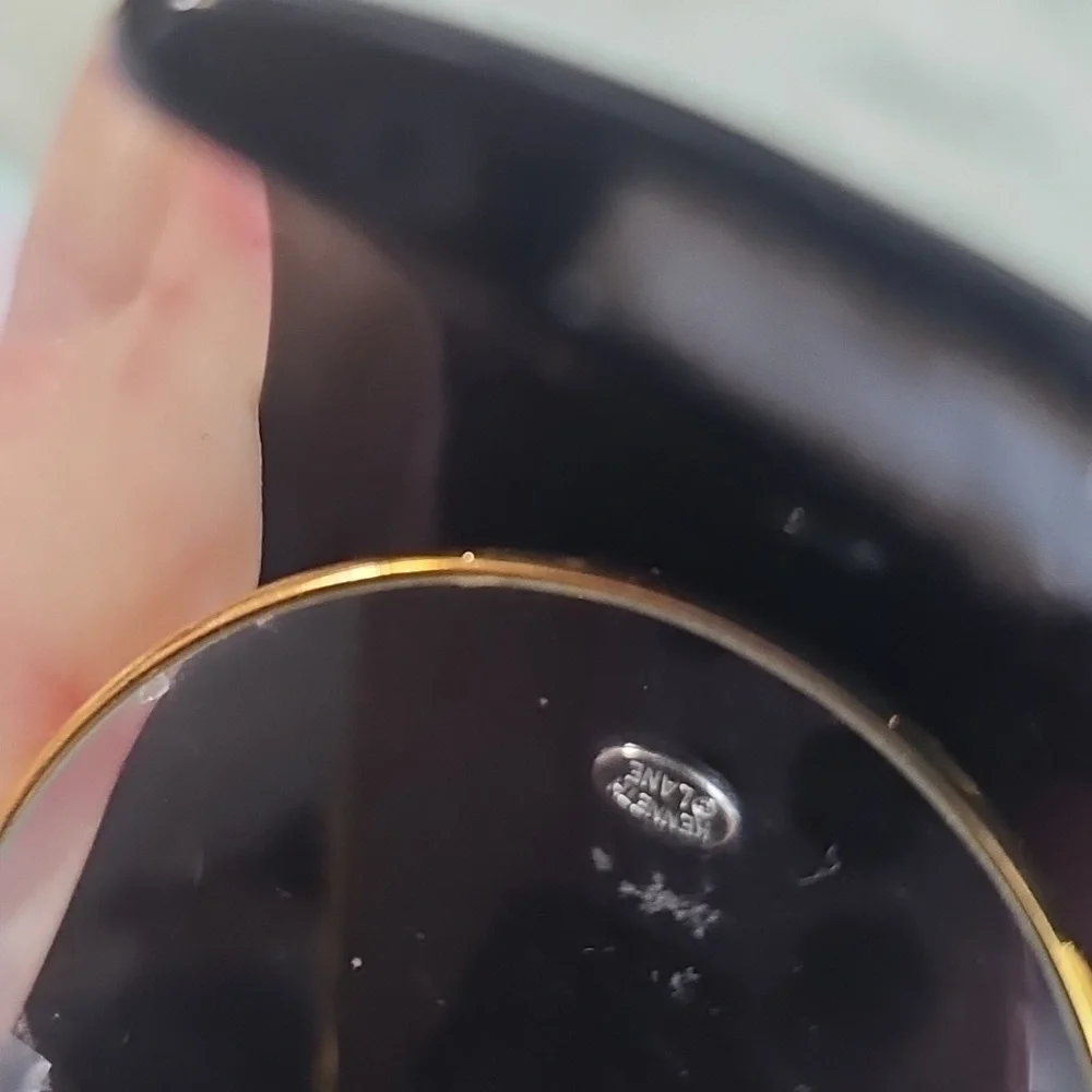 Kenneth Jay Lane Art Deco-Style Wide Cuff Braclet, Enamel & Rhinestone Medallion - Picture 10 of 15